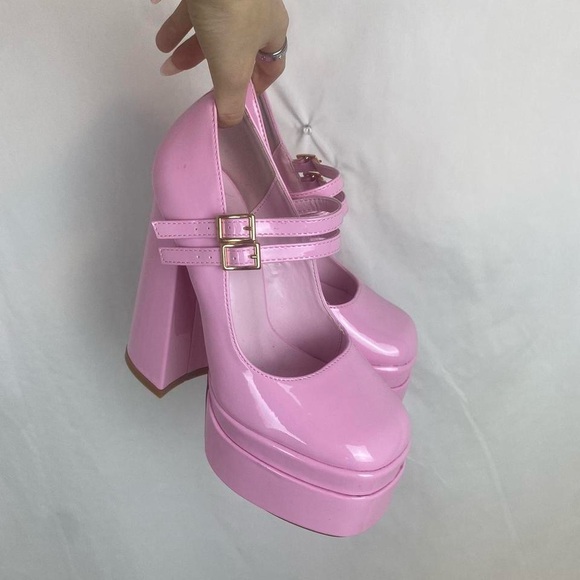 pink stapy Platform Heels - Picture 2 of 5